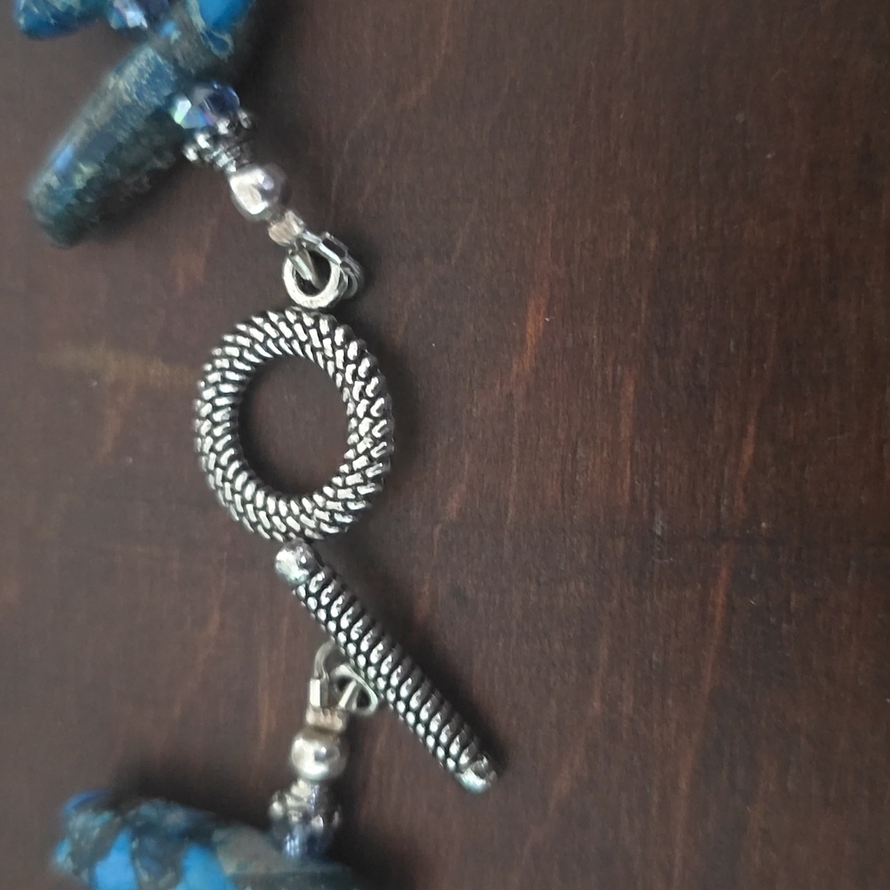 Oceanic Blue Jasper Stone Necklace View 5
